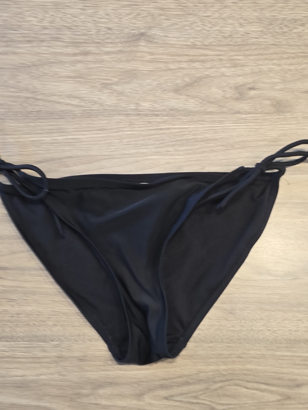 No Boundaries Black Side-Tie Bikini Bottoms